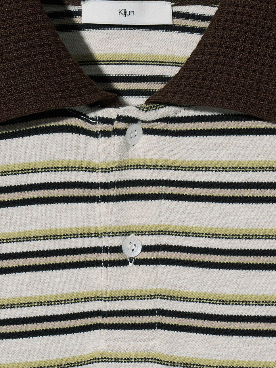 Kijun - Fresh Border Pique Polo (Brown) product image 10 | TRAB K-Fashion Australia