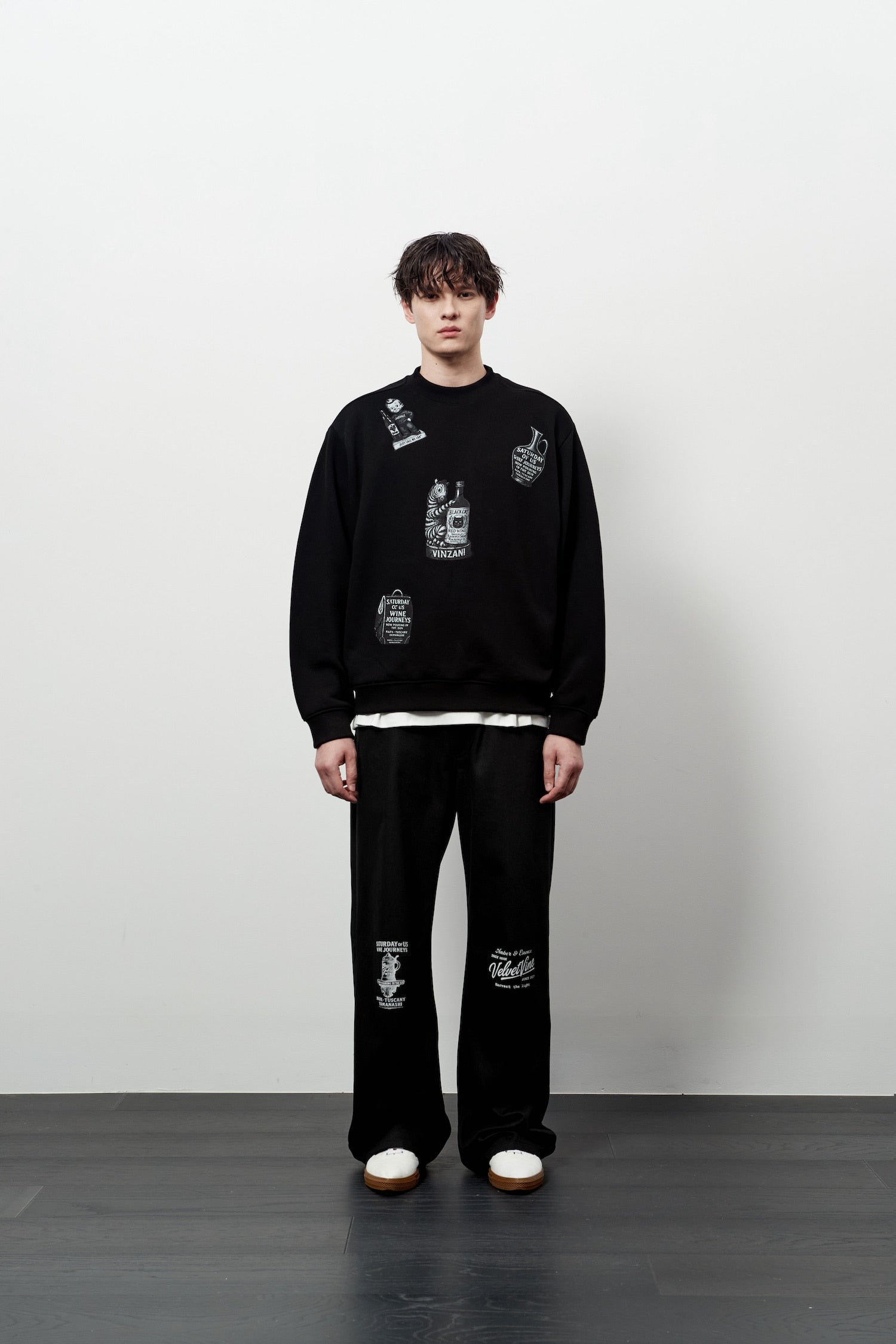 Stu - Printing Sweatshirt (Black) product image 1 | TRAB K-Fashion Australia