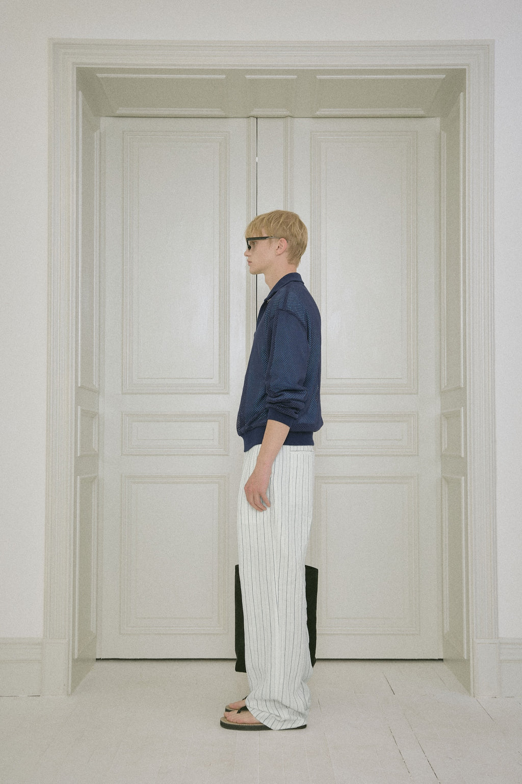 Stu - Stripe Linen Pants (White) product image 3 | TRAB K-Fashion Australia