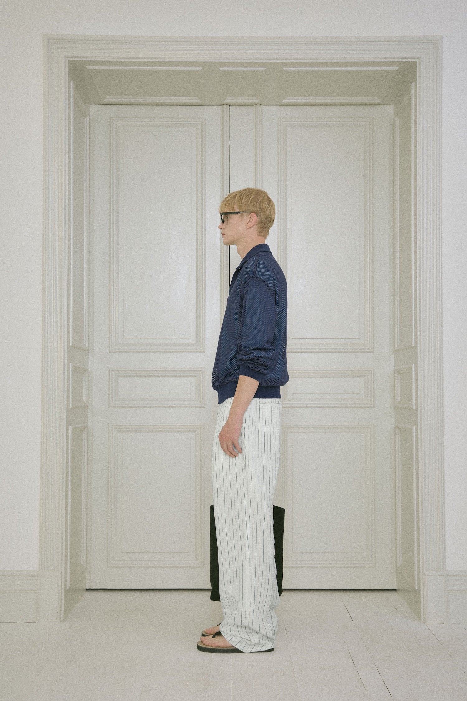 Stu - Stripe Linen Pants (White) product image 3 | TRAB K-Fashion Australia