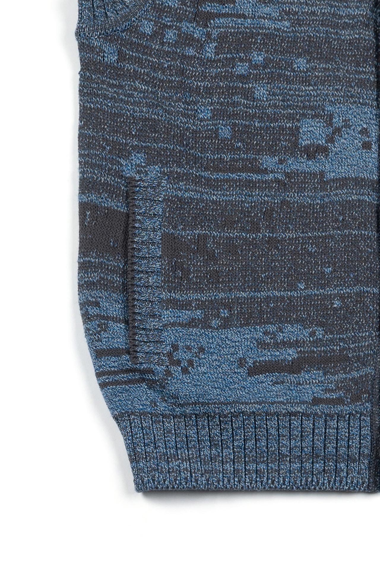 Ioedle - Mosaic Urban Knit Vest Cardigan (Blue) product image 6 | TRAB K-Fashion Australia