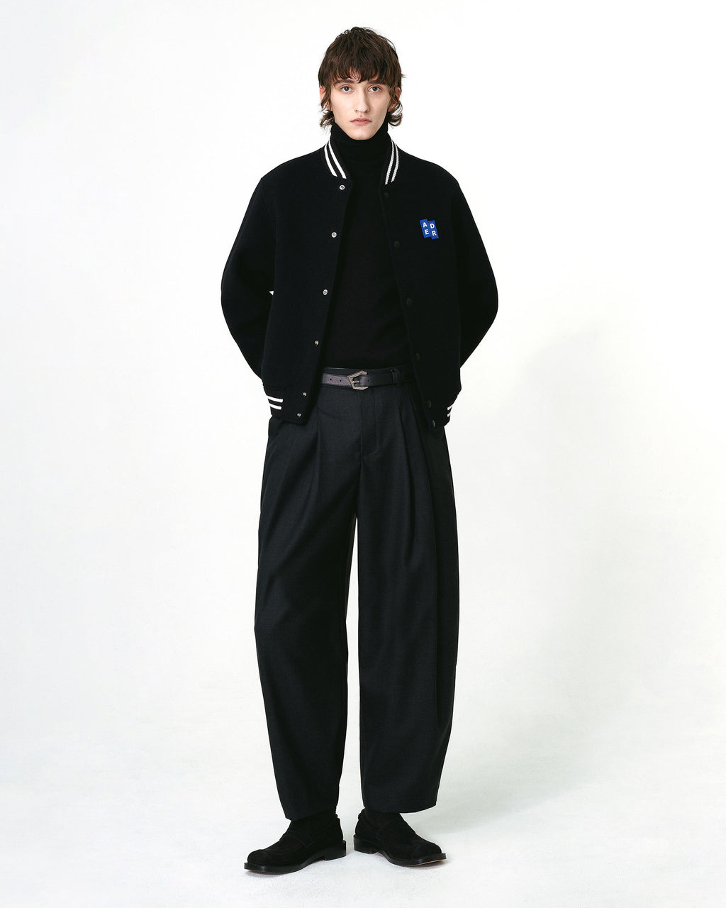 Ader Error - Sig; BL Tag varsity jacket 01 (Noir) product image 1 | TRAB K-Fashion Australia