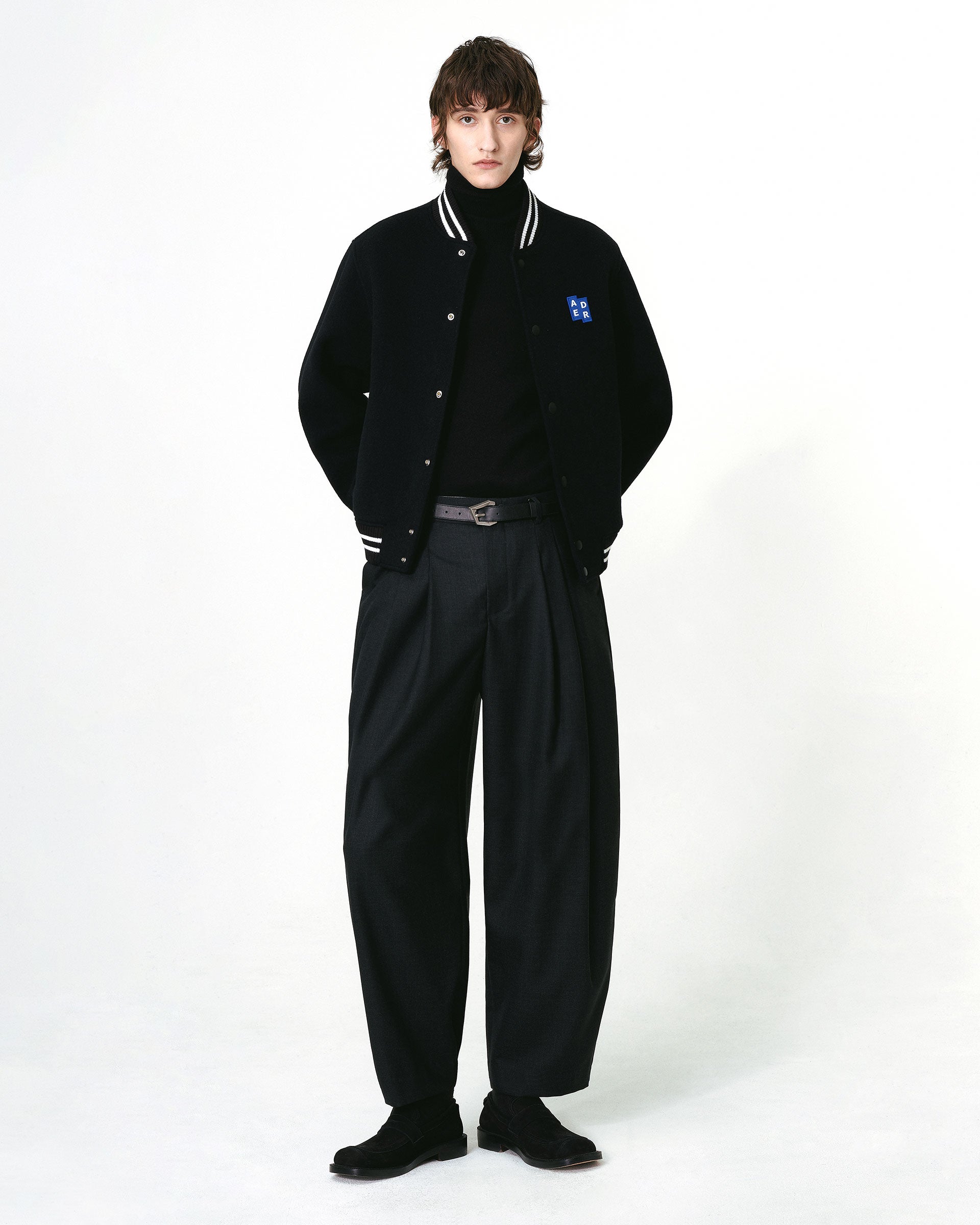 Ader Error - Sig; BL Tag varsity jacket 01 (Noir) product image 1 | TRAB K-Fashion Australia