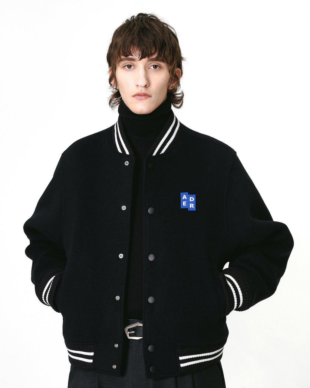 Ader Error - Sig; BL Tag varsity jacket 01 (Noir) product image 2 | TRAB K-Fashion Australia