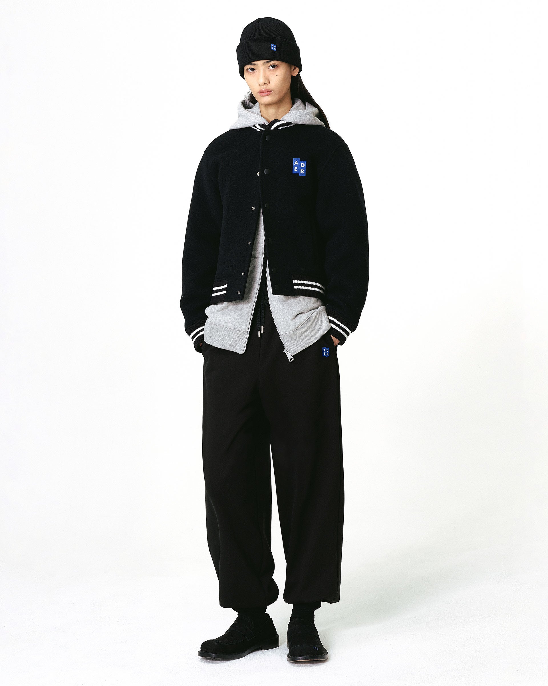 Ader Error - Sig; BL Tag varsity jacket 01 (Noir) product image 1 | TRAB K-Fashion Australia