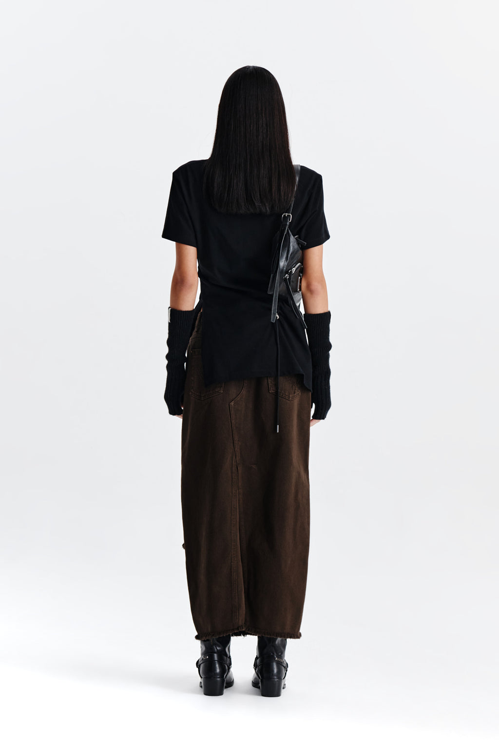 Matin Kim - String Slit Detail Top (Black) product image 8 | TRAB K-Fashion Australia