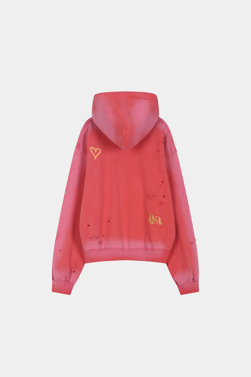 Andersson Bell - (essential) Unisex Spray Washed Again Lip Hoodie (red) (Red) product image 14 | TRAB K-Fashion Australia