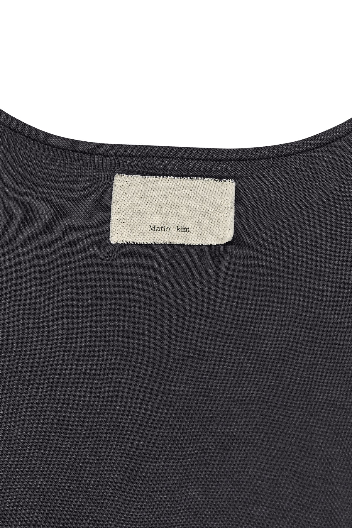 Matin Kim - Turn Up Detail Layered Top (Charcoal) product image 6 | TRAB K-Fashion Australia