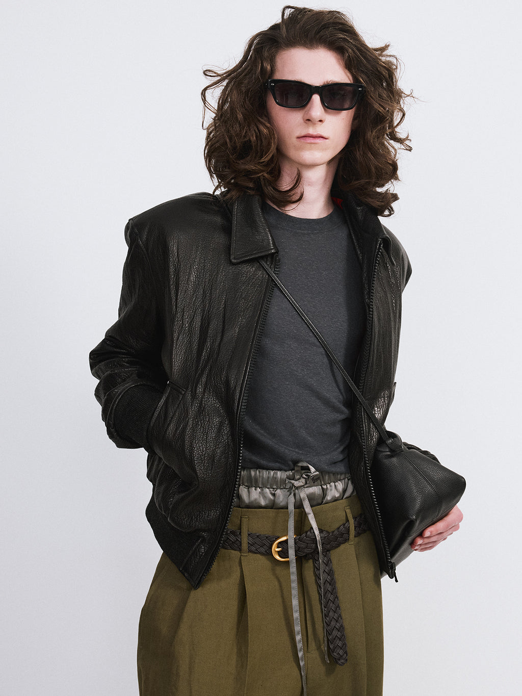 Recto - Ben Crinkle Leather Jumper (Black) product image 3 | TRAB K-Fashion Australia