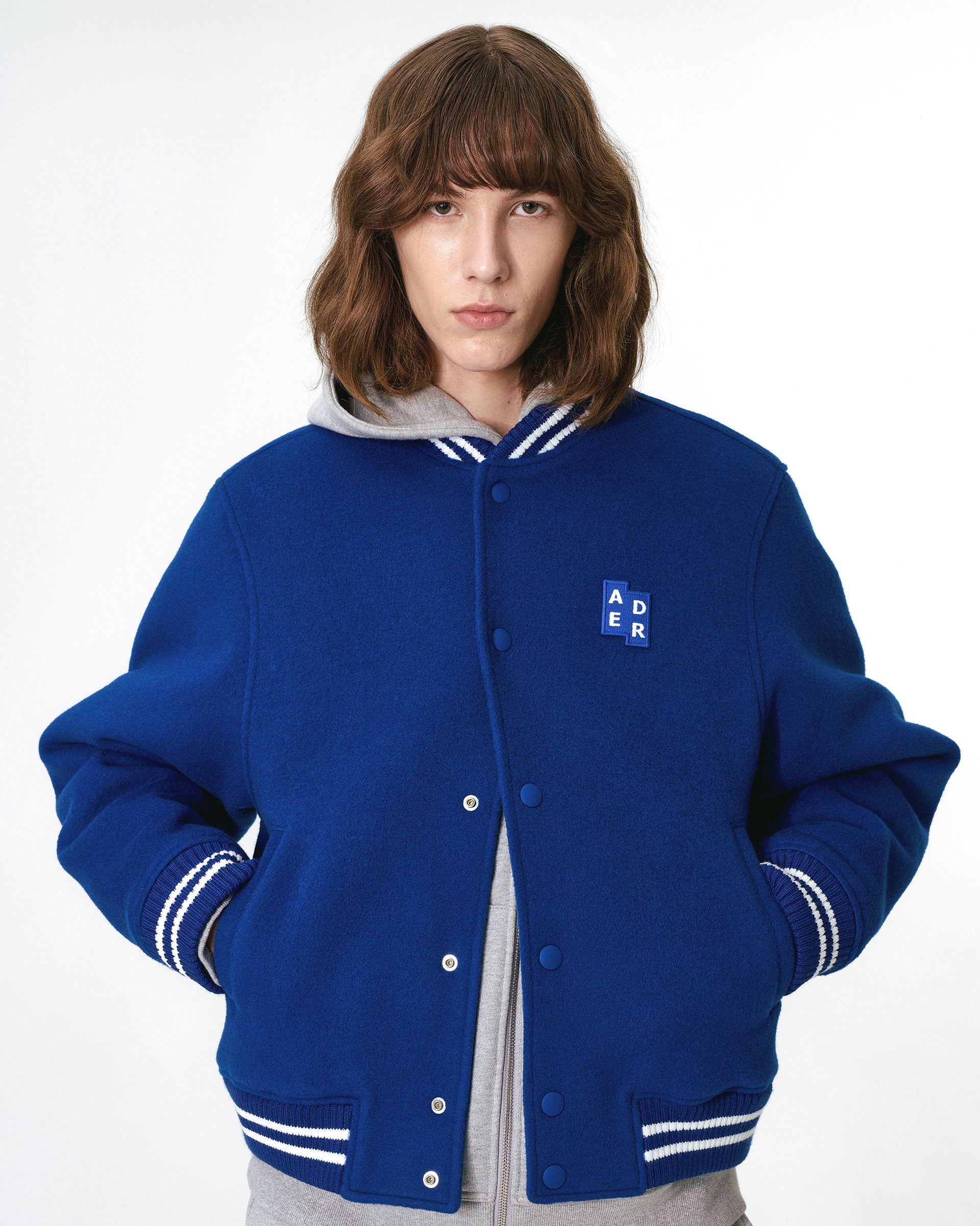 Ader Error - Sig; BL Tag varsity jacket 01 (Z-Blue) product image 3 | TRAB K-Fashion Australia