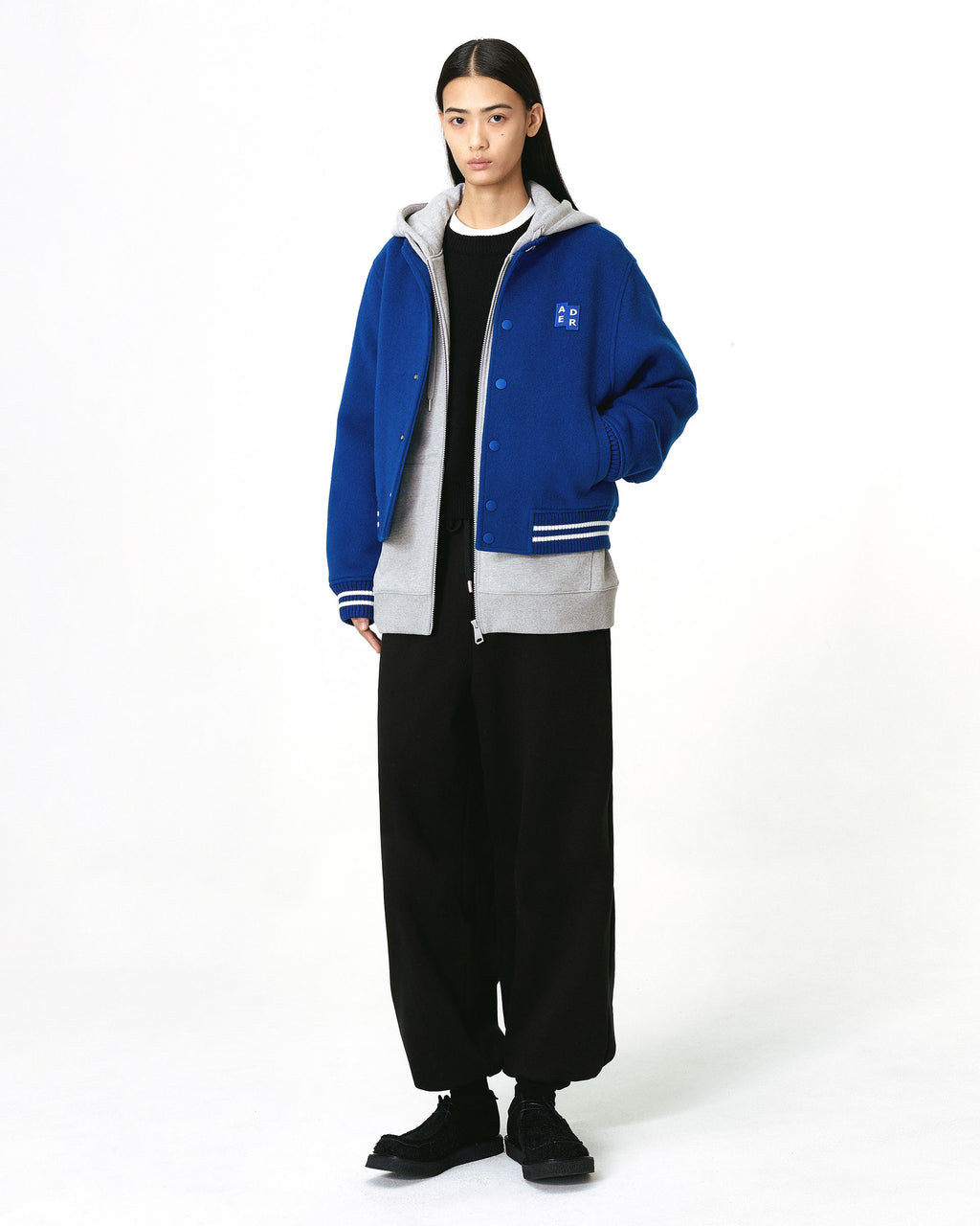 Ader Error - Sig; BL Tag varsity jacket 01 (Z-Blue) product image 2 | TRAB K-Fashion Australia