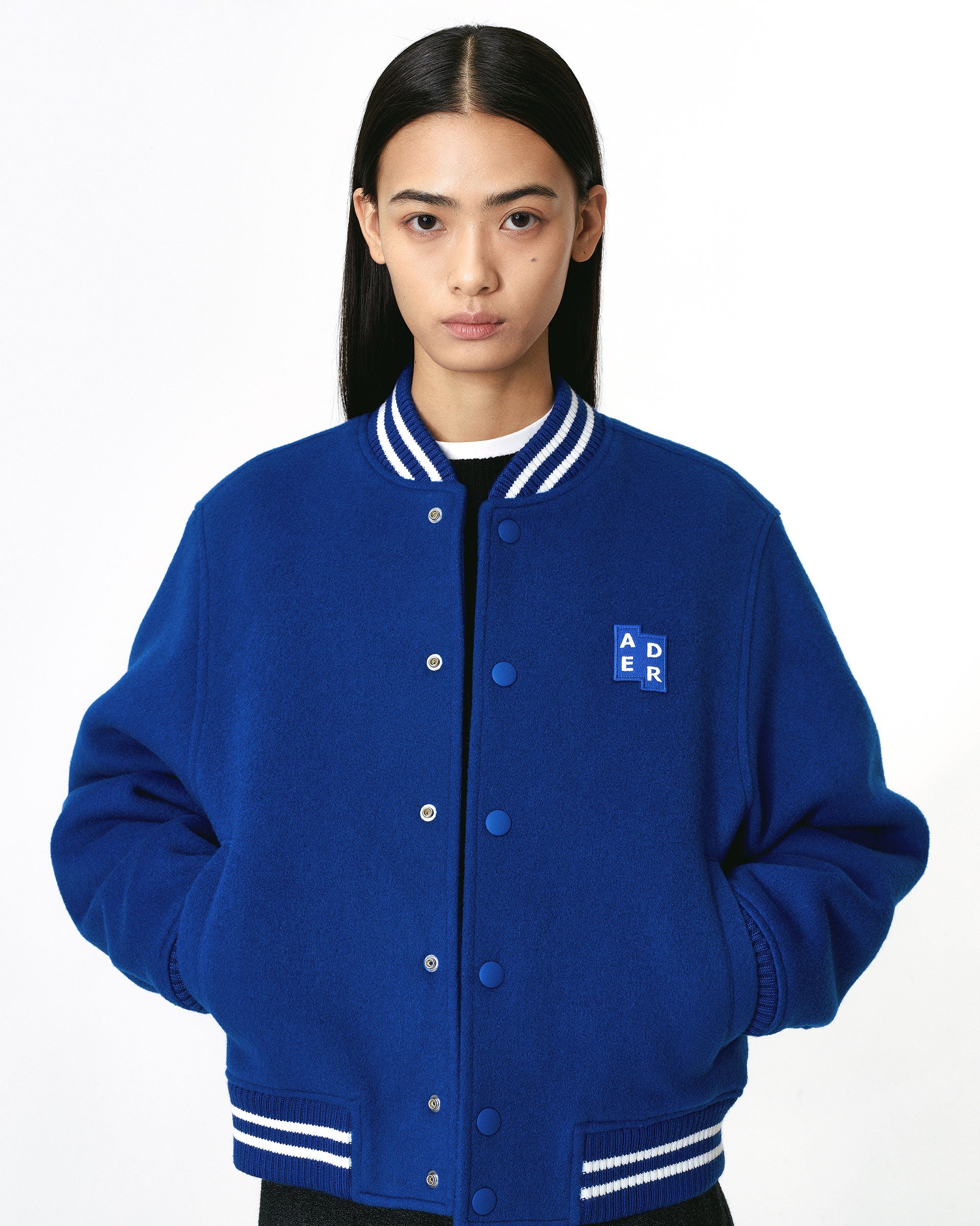 Ader Error - Sig; BL Tag varsity jacket 01 (Z-Blue) product image 3 | TRAB K-Fashion Australia