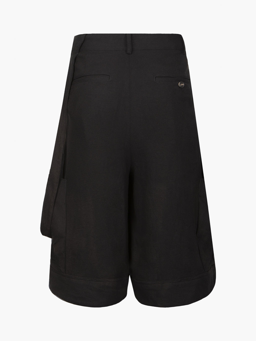Jiyong Kim - Sun-Bleached Layered Strap Half Trousers (Black) product image 6 | TRAB K-Fashion Australia
