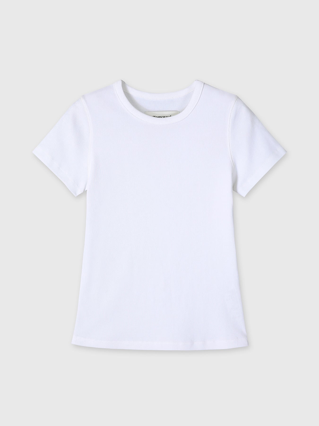 Tonywack - Ribbed Half Sleeve T-Shirts (White) product image 7 | TRAB K-Fashion Australia