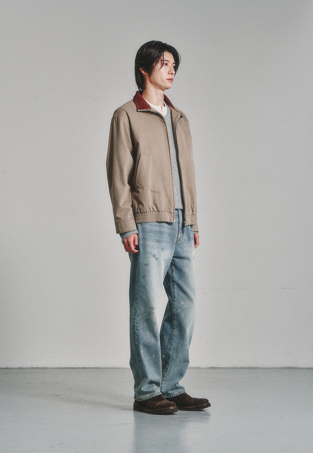 Art if acts - Washed Leather Collar Jacket (Beige) product image 3 | TRAB K-Fashion Australia