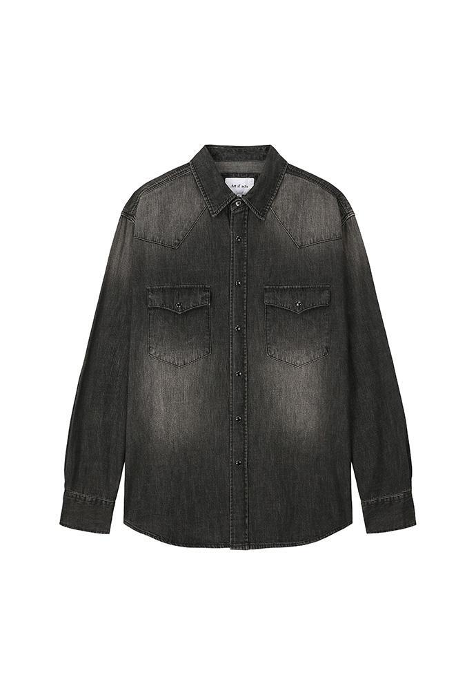 Art if acts - Western Denim Shirt_Japanese Fabric (Used Black) product image 5 | TRAB K-Fashion Australia