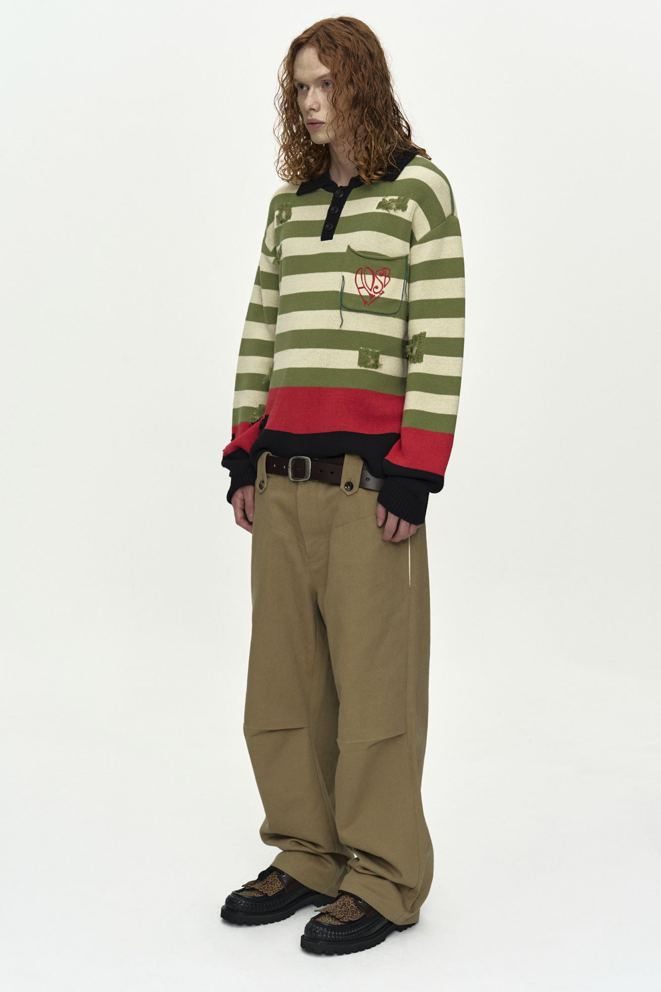Andersson Bell - Stripe Damaged Polo Sweater (Multi) product image 3 | TRAB K-Fashion Australia