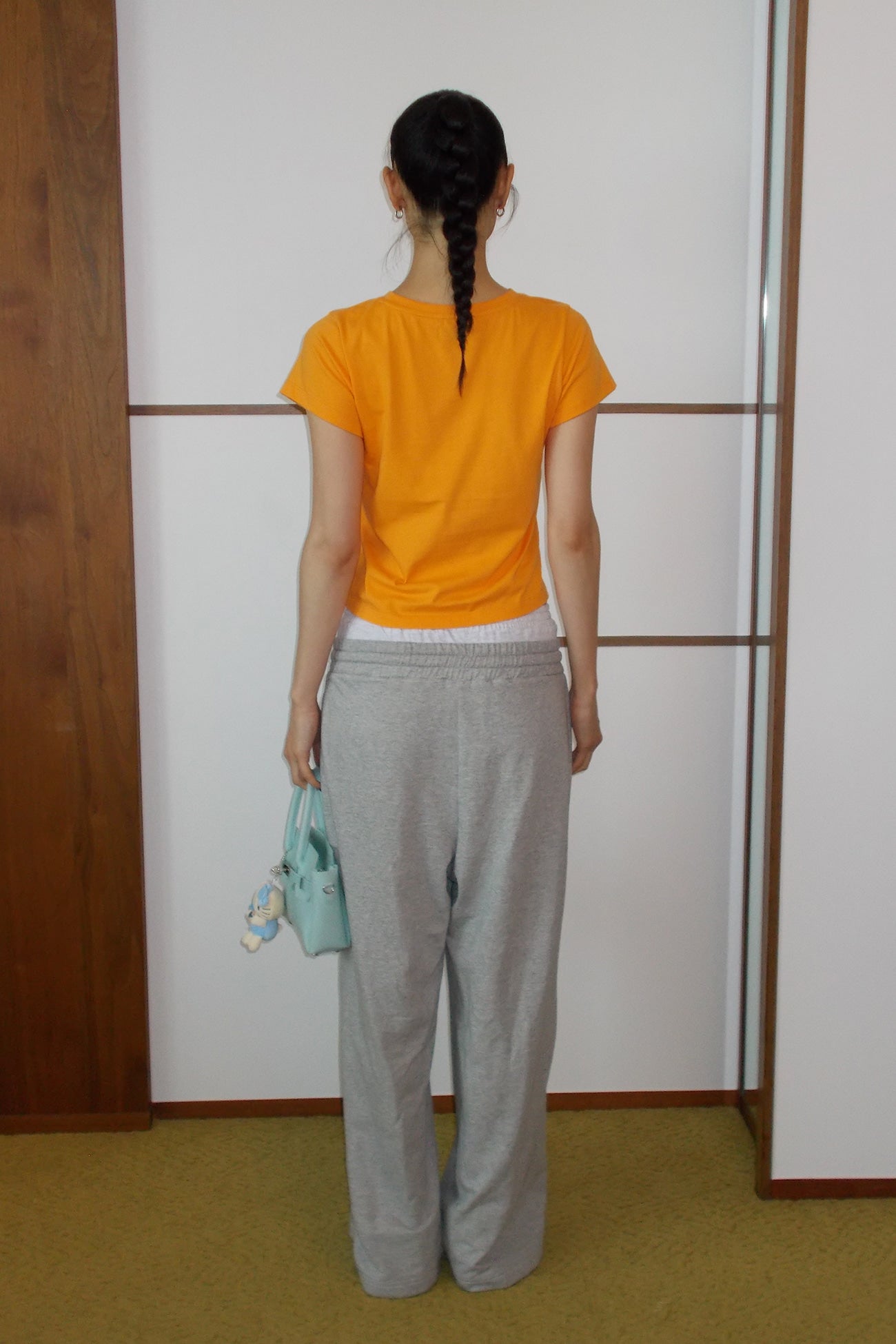 Deinet - Layered 2 Graphic Sweatpants (Melange Grey) product image 3 | TRAB K-Fashion Australia