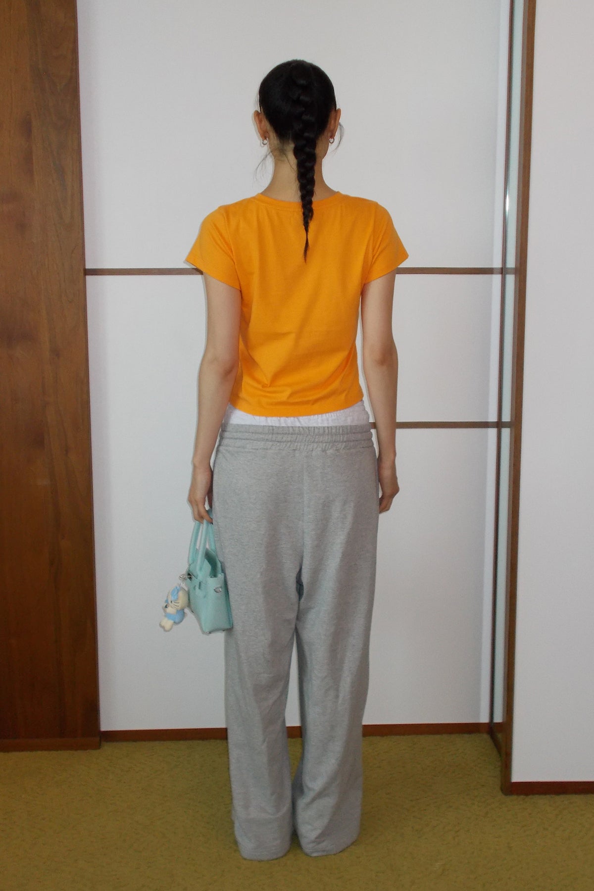Deinet - Layered 2 Graphic Sweatpants (Melange Grey) product image 3 | TRAB K-Fashion Australia