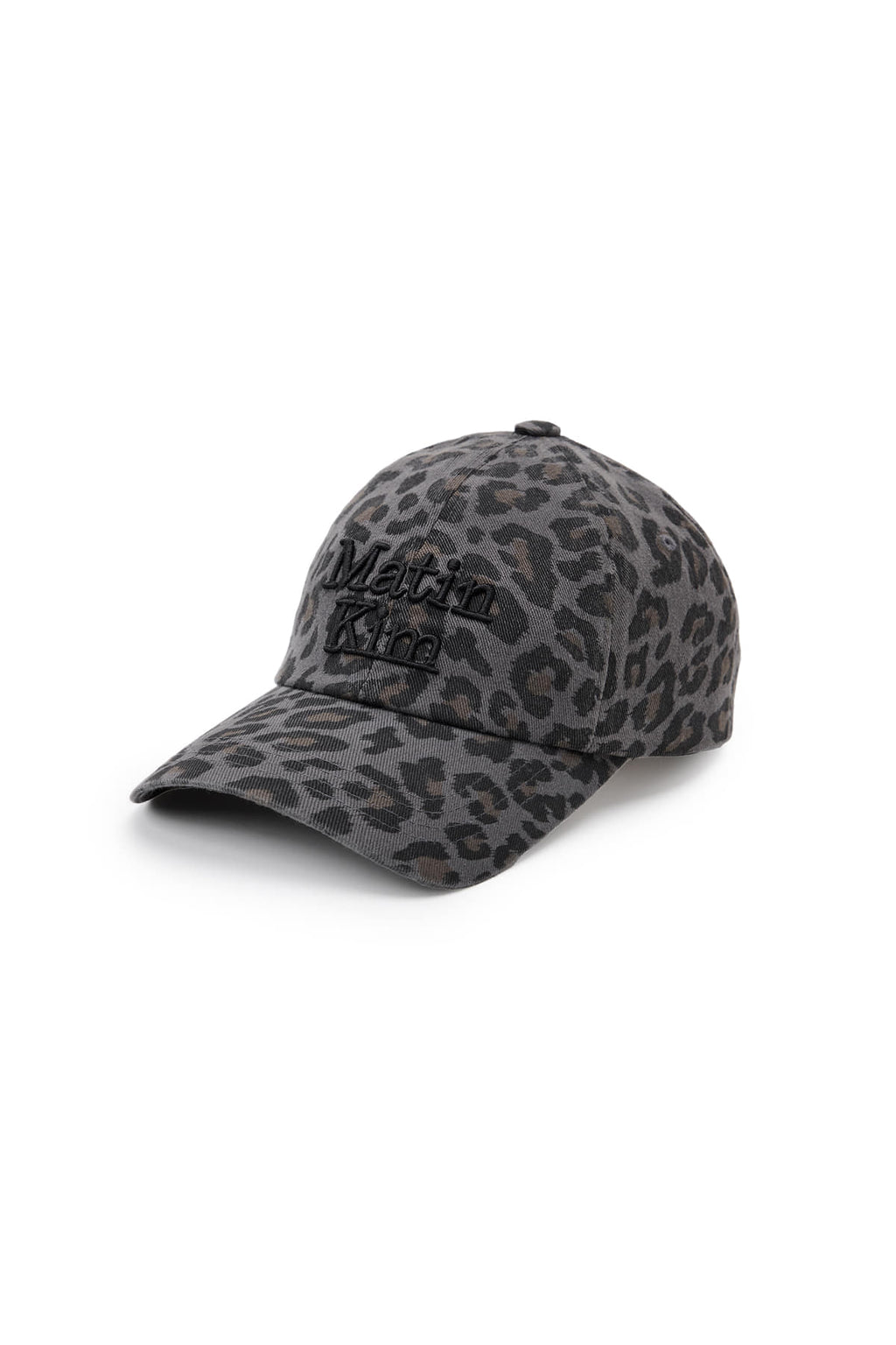 Matin Kim - Matin Leopard Volume Logo Ball Cap (Dark Grey) product image 2 | TRAB K-Fashion Australia