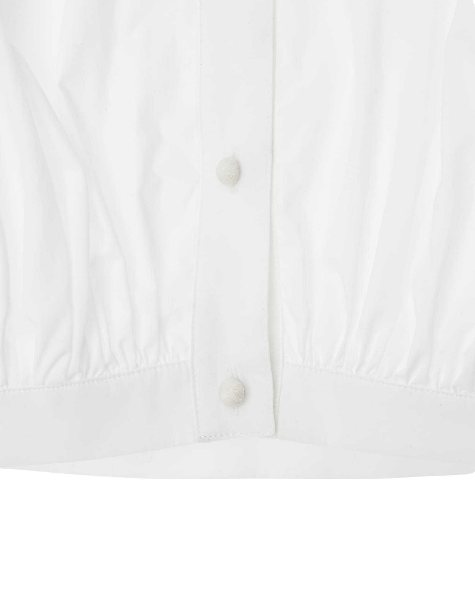 Kimhe Kim - Puff Short Sleeve Cropped Cotton Blouse (White) product image 7 | TRAB K-Fashion Australia