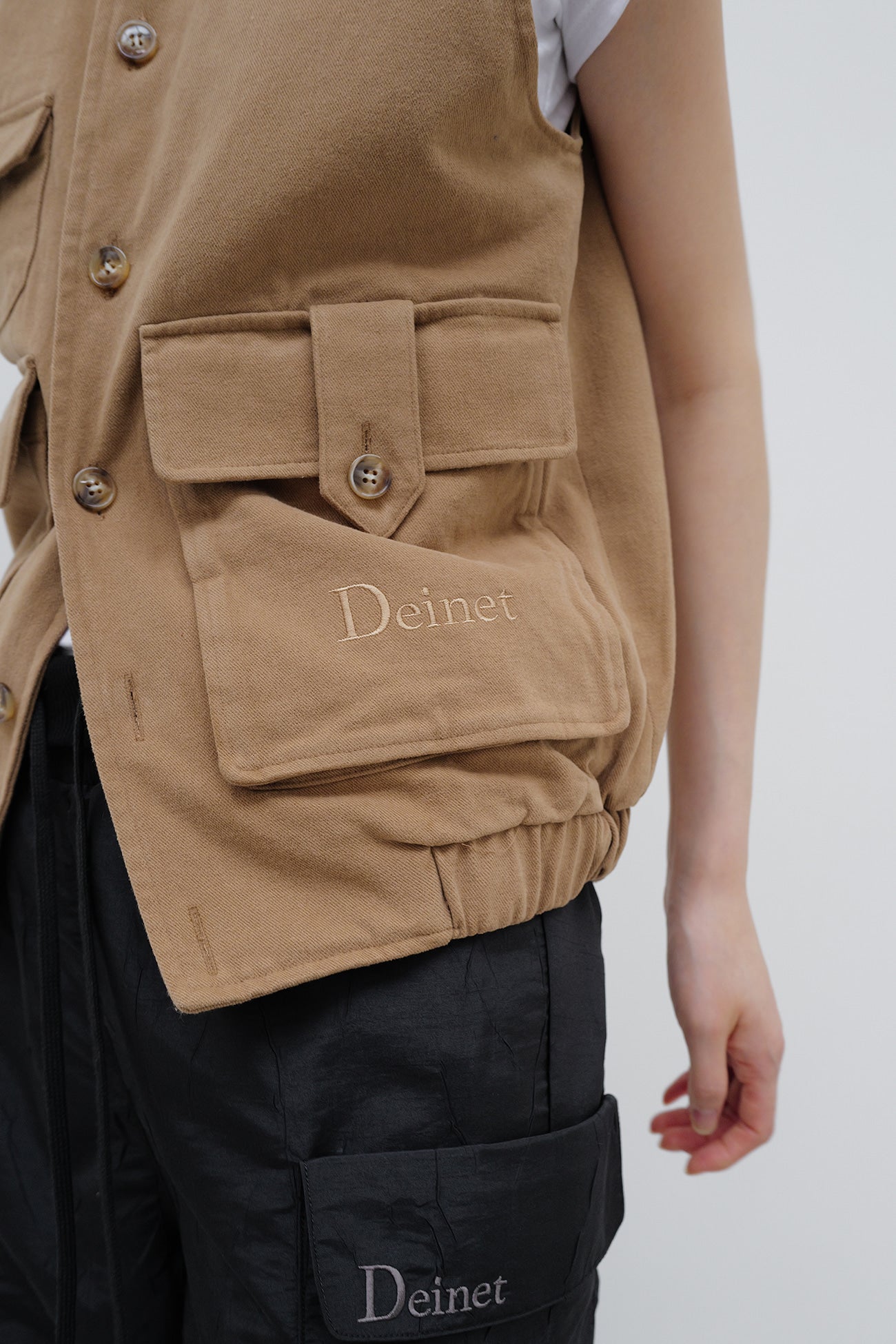 Deinet - Deinet Multi Pocket Cotton Vest (Beige) product image 9 | TRAB K-Fashion Australia
