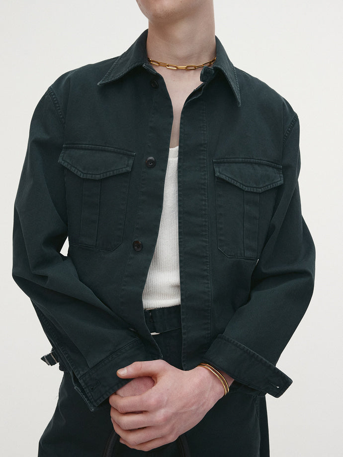 Tonywack - Garment-Dyed Cotton Officer Jacket (Anthracite) product image 6 | TRAB K-Fashion Australia