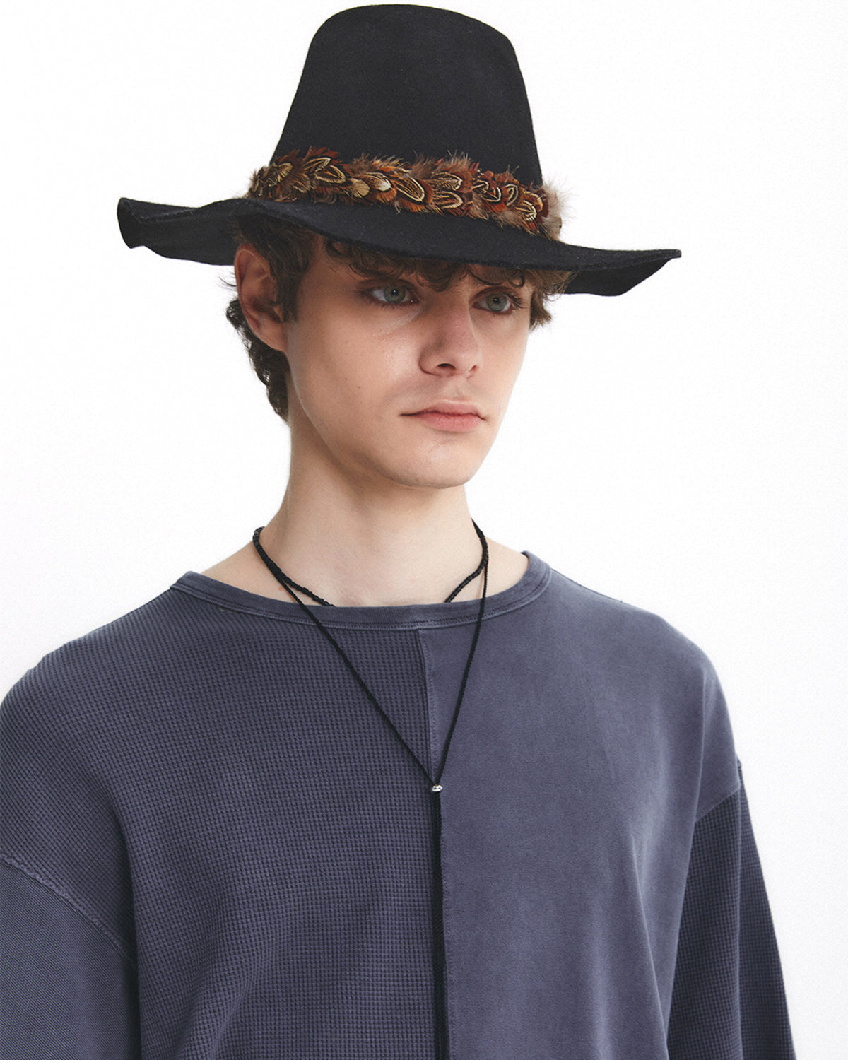 Eastlogue - Multi-fabric Loose Fit T-shirt (Purple) product image 2 | TRAB K-Fashion Australia