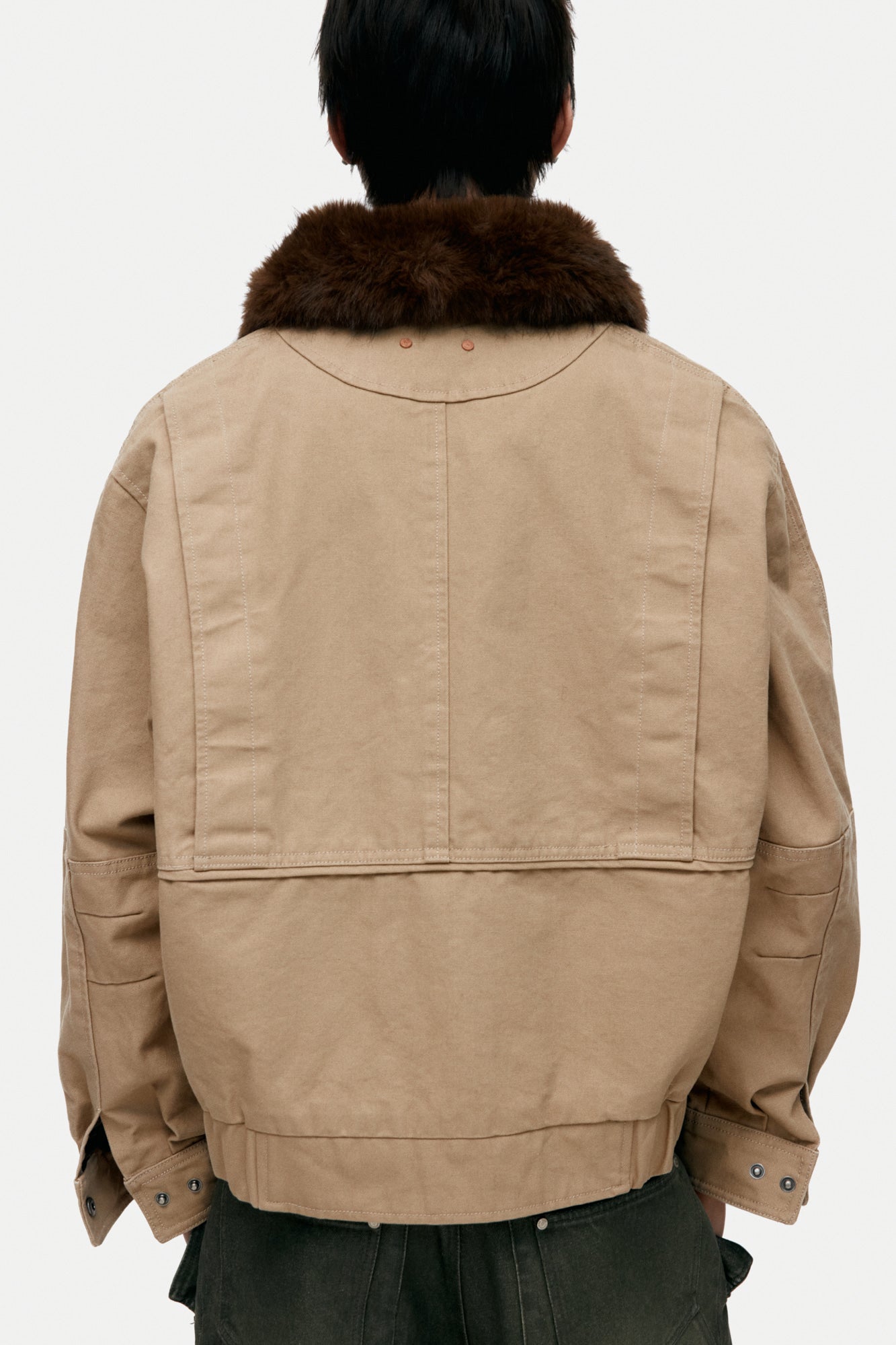 Andersson Bell - Unisex Ortega Washed Cotton Jacket (Beige) product image 6 | TRAB K-Fashion Australia
