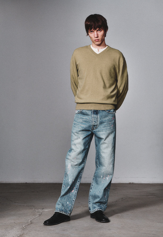 Art if acts - Cashmere V-Neck Knit (Matcha) product image 4 | TRAB K-Fashion Australia