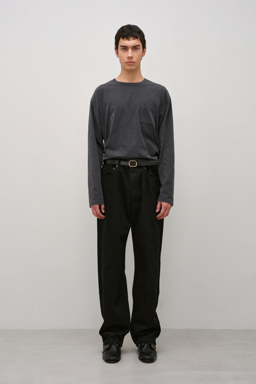 Insilence - Light Pitch Pocket Long Sleeve (Charcoal) product image 3 | TRAB K-Fashion Australia