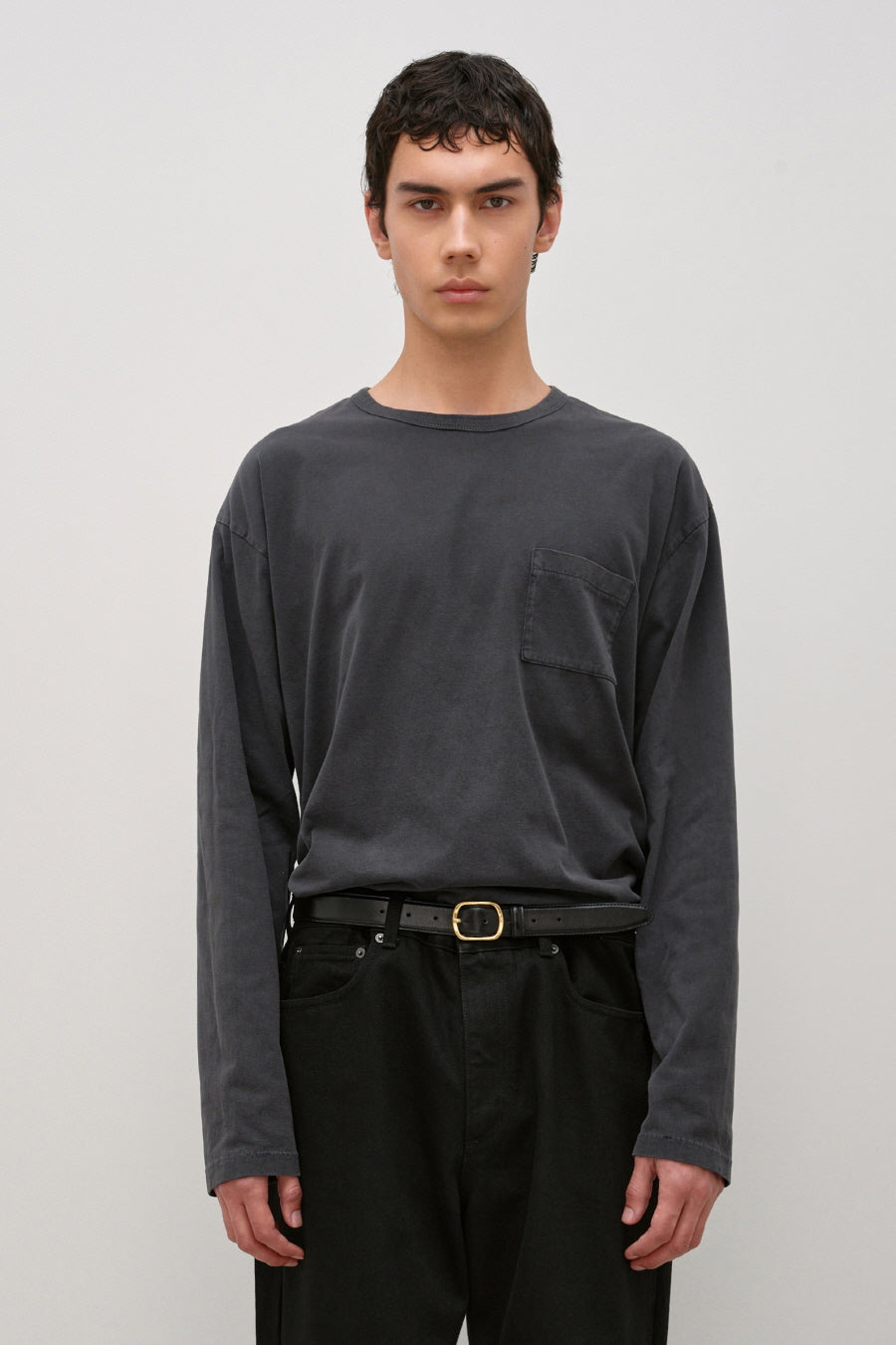 Insilence - Light Pitch Pocket Long Sleeve (Charcoal) product image 1 | TRAB K-Fashion Australia