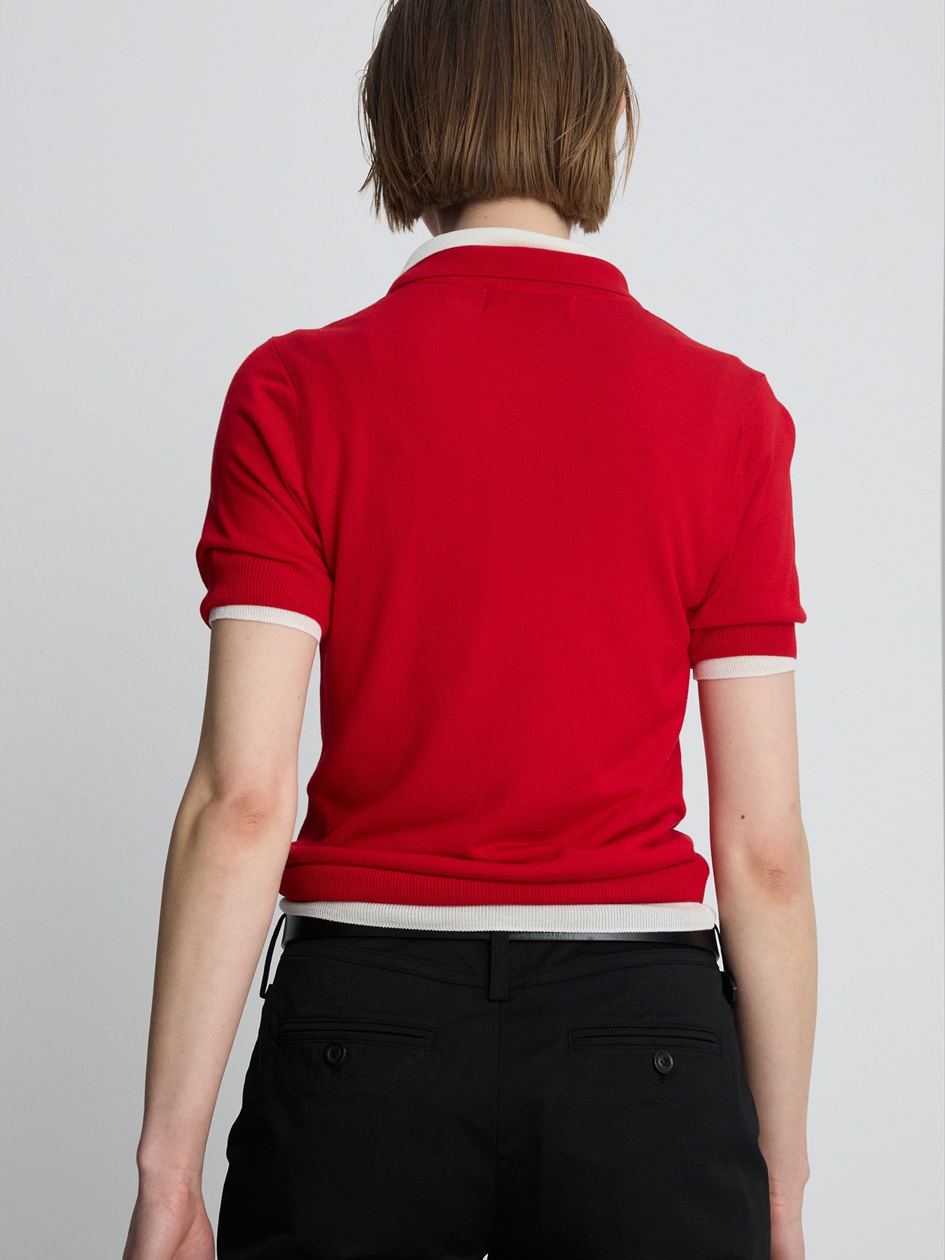 Tonywack - Silk Cotton Polo Shirt (Red) product image 4 | TRAB K-Fashion Australia