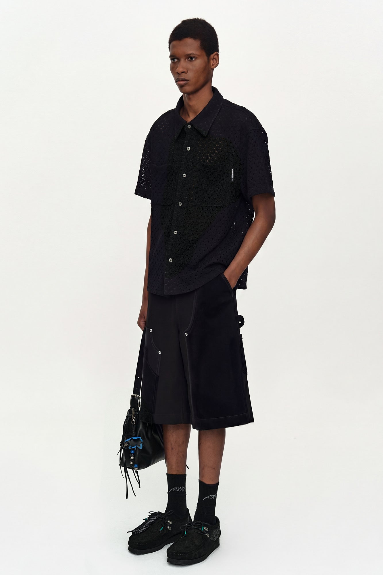 Andersson Bell - Tres Sheer Knitted Shirt (Black) product image 3 | TRAB K-Fashion Australia
