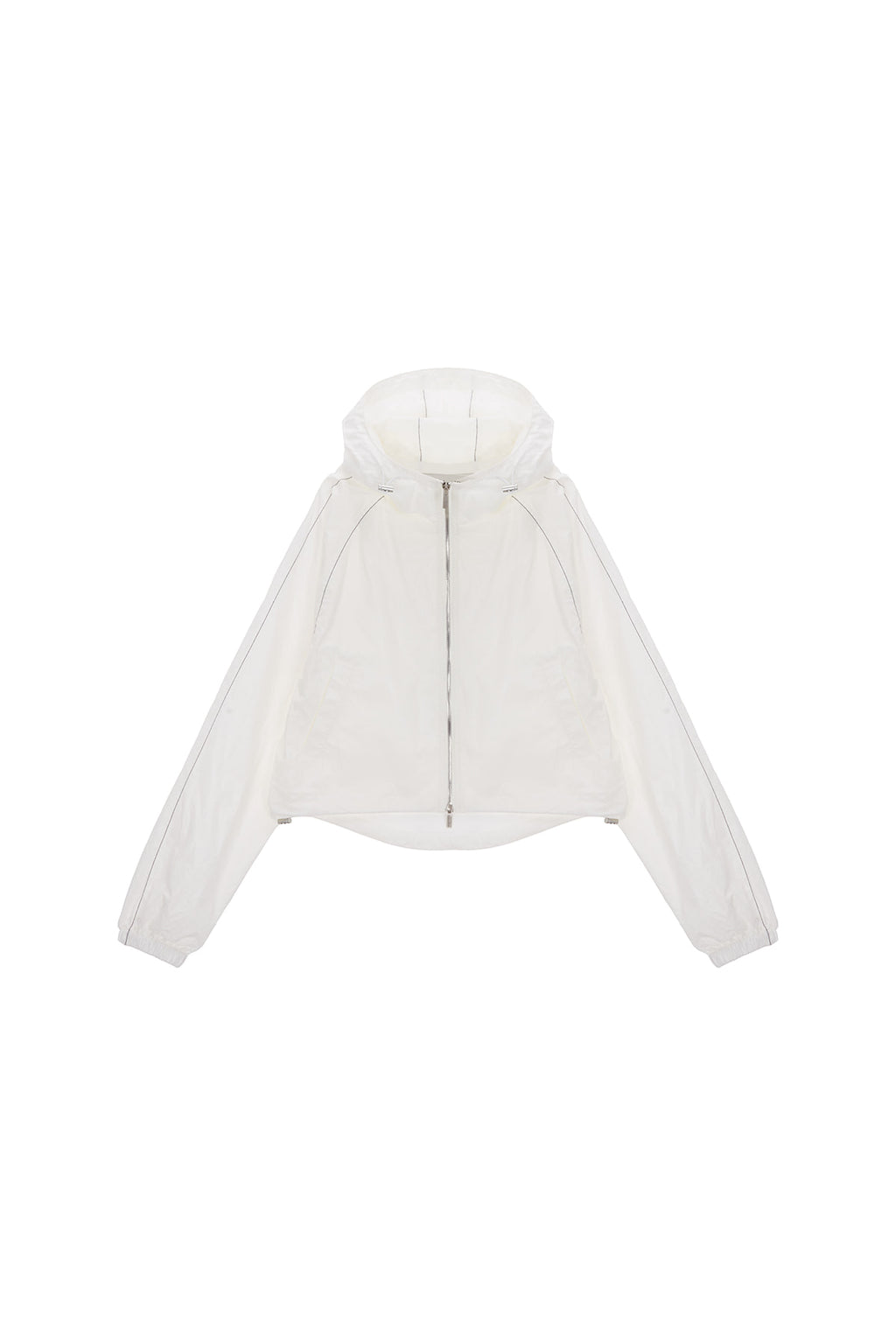 Matin Kim - [Pre-Order – Ships July 9] Matin Crop Hoody Coating Jumper (Ivory) product image 10 | TRAB K-Fashion Australia