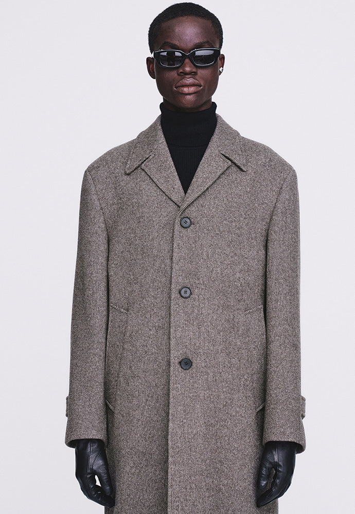 Tonywack - Caviar Wool Bal Collar Tailored Coat (Beige) product image 6 | TRAB K-Fashion Australia