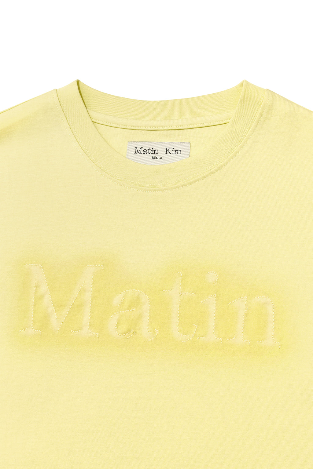Matin Kim - Matin Shadow Typo Top (Yellow) product image 3 | TRAB K-Fashion Australia