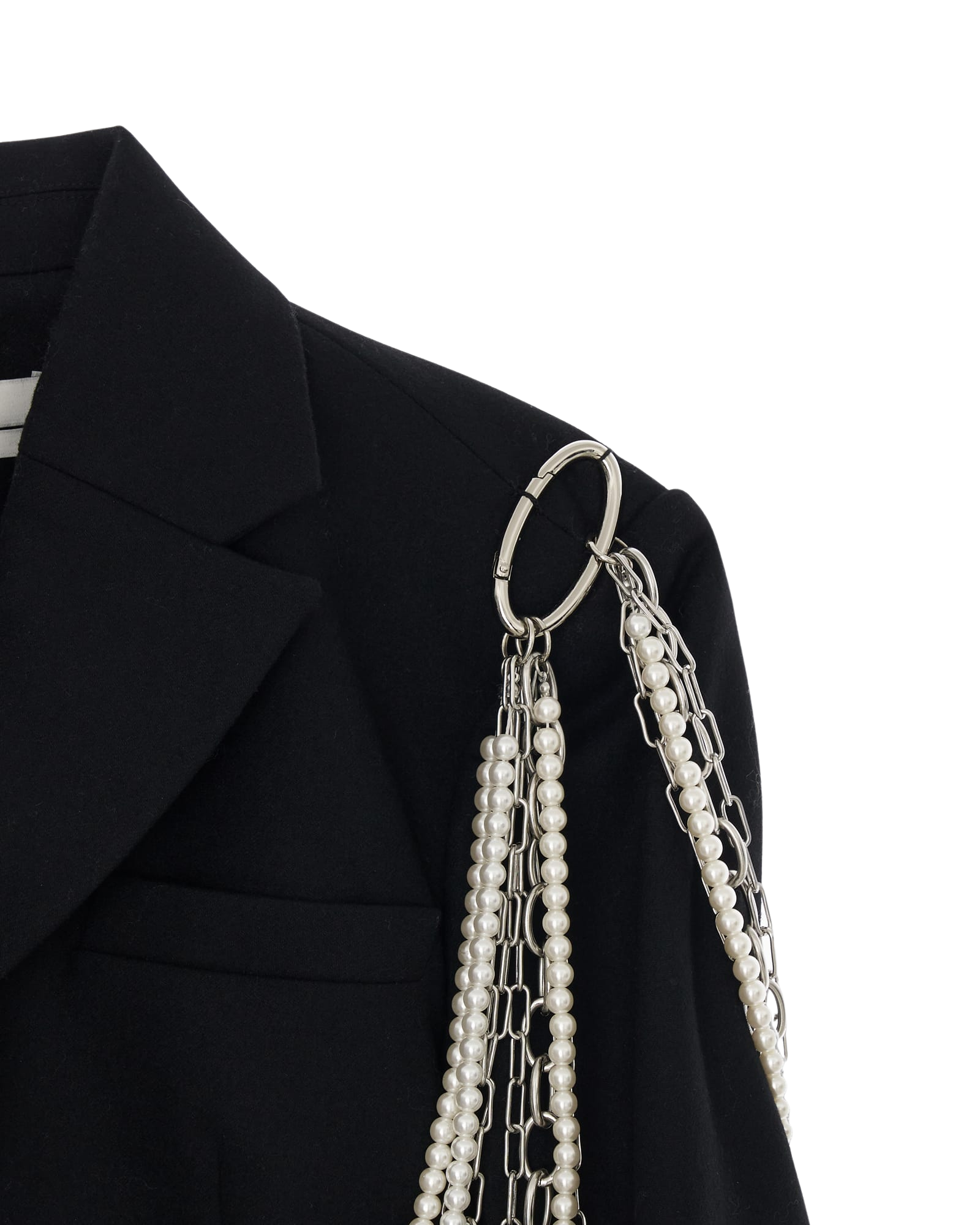 Kimhe Kim - Detachable Pearl Chain Single Jacket (Black) product image 8 | TRAB K-Fashion Australia