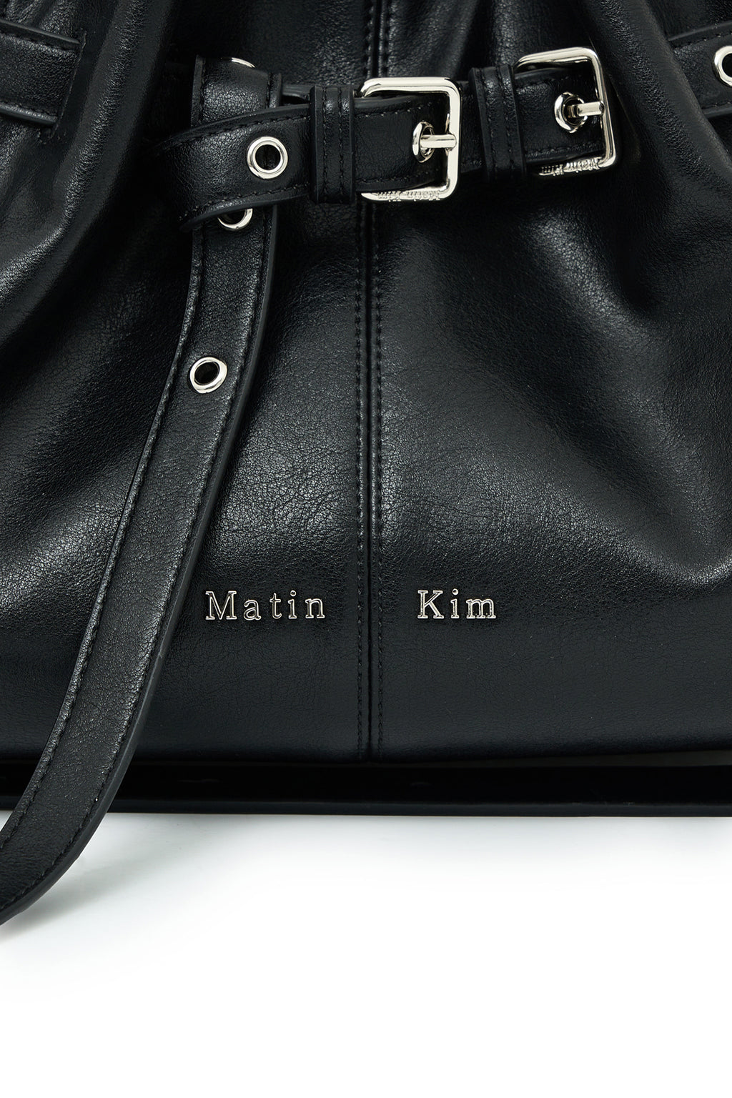 Matin Kim - Belted Volunn Small Bucket Bag (Black) product image 4 | TRAB K-Fashion Australia