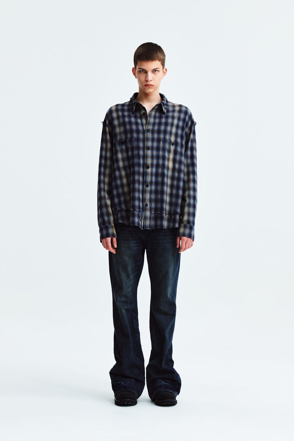 Matin Kim - Lowrise Boots Cut Denim Pants (Blue) product image 5 | TRAB K-Fashion Australia