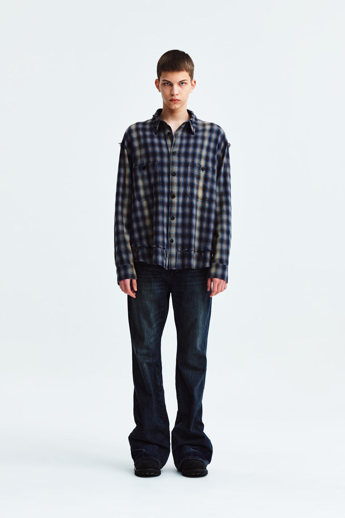 Matin Kim - Lowrise Boots Cut Denim Pants (Blue) product image 5 | TRAB K-Fashion Australia