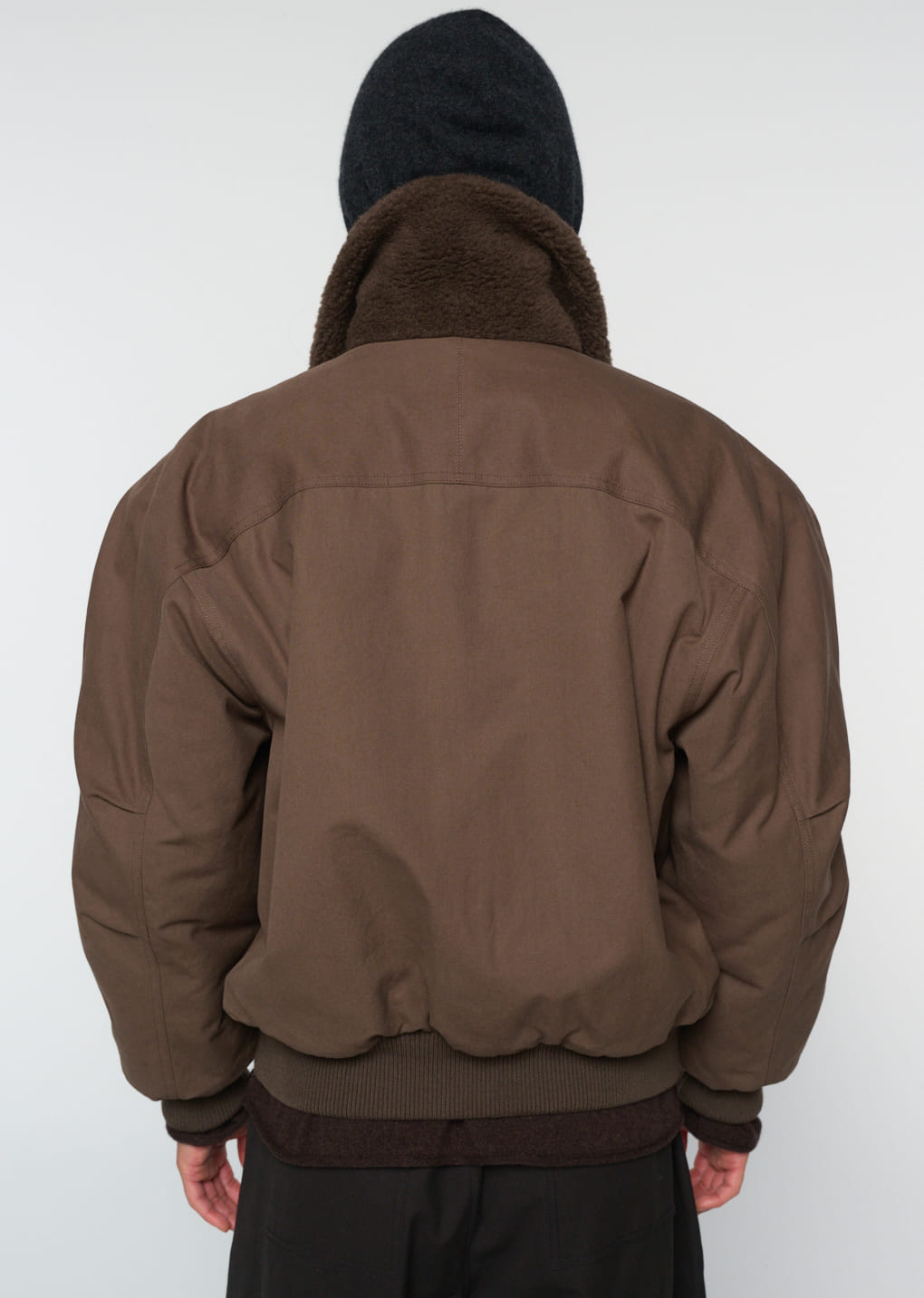 Amomento - cotton reversible shearling jumper (Brown) product image 7 | TRAB K-Fashion Australia