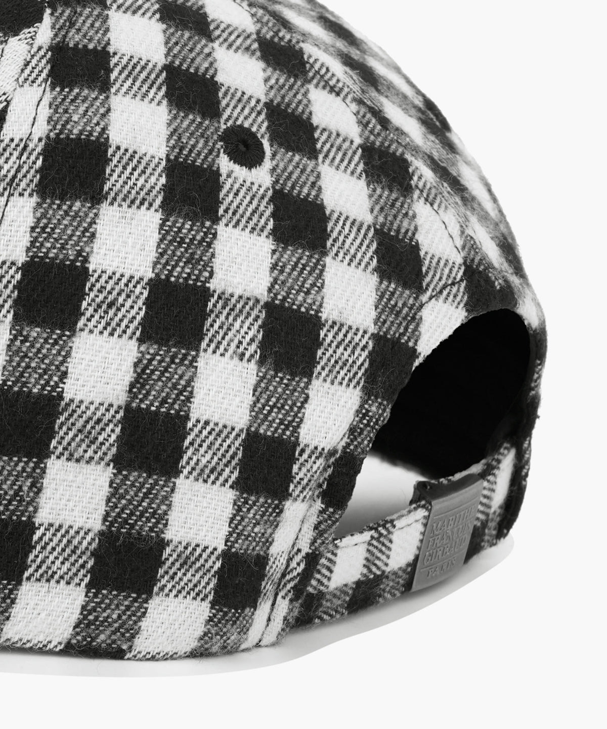 Marithe & Francois Girbaud - Small Classic Logo Check Flat Brim Cap (Black) product image 4 | TRAB K-Fashion Australia