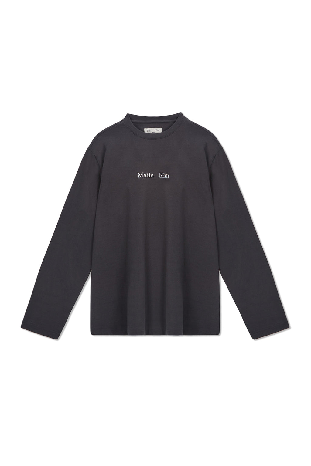 Matin Kim - Hangeul Logo Big Archive Long Sleeve (Charcoal) product image 1 | TRAB K-Fashion Australia