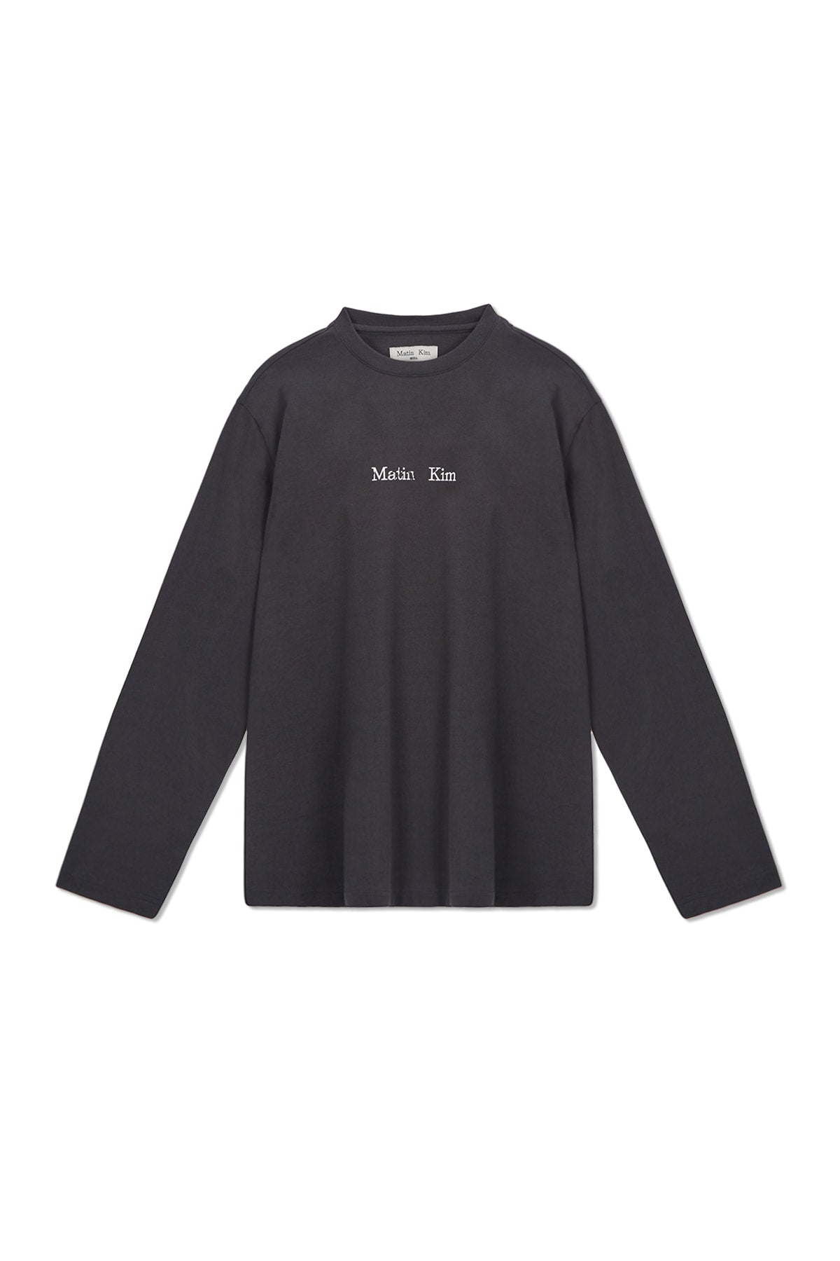 Matin Kim - Hangeul Logo Big Archive Long Sleeve (Charcoal) product image 1 | TRAB K-Fashion Australia