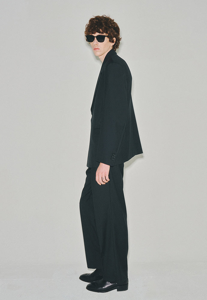 Tonywack - High Density Wool Hidden Button Blazer (Black) product image 2 | TRAB K-Fashion Australia