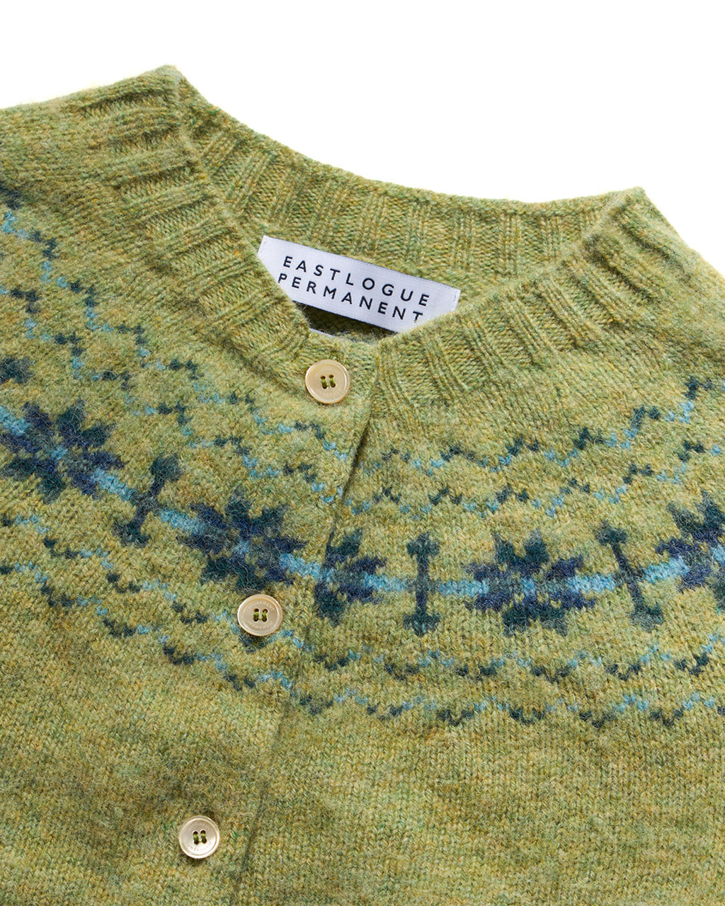 Eastlogue - Fair Isle Yoke Hb Cardigan (Avocado) product image 3 | TRAB K-Fashion Australia