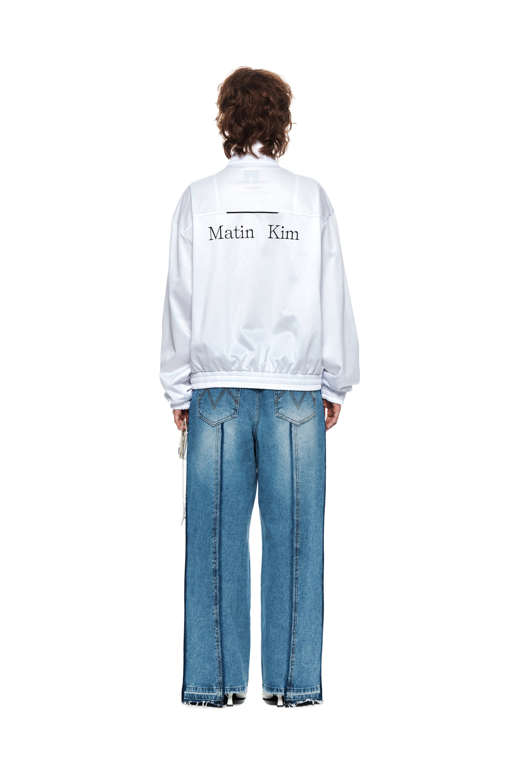 Matin Kim - Back Logo Point Track Jumper (White) product image 7 | TRAB K-Fashion Australia