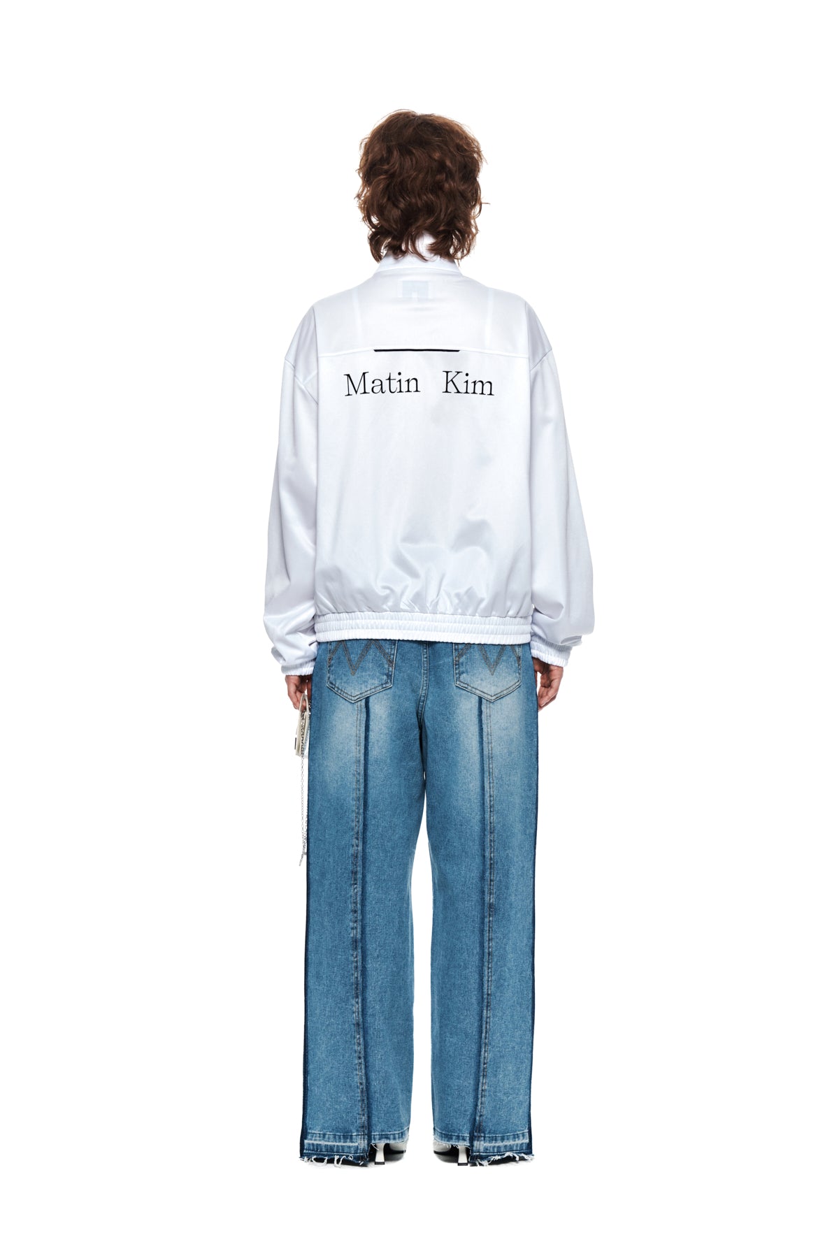 Matin Kim - Back Logo Point Track Jumper (White) product image 7 | TRAB K-Fashion Australia