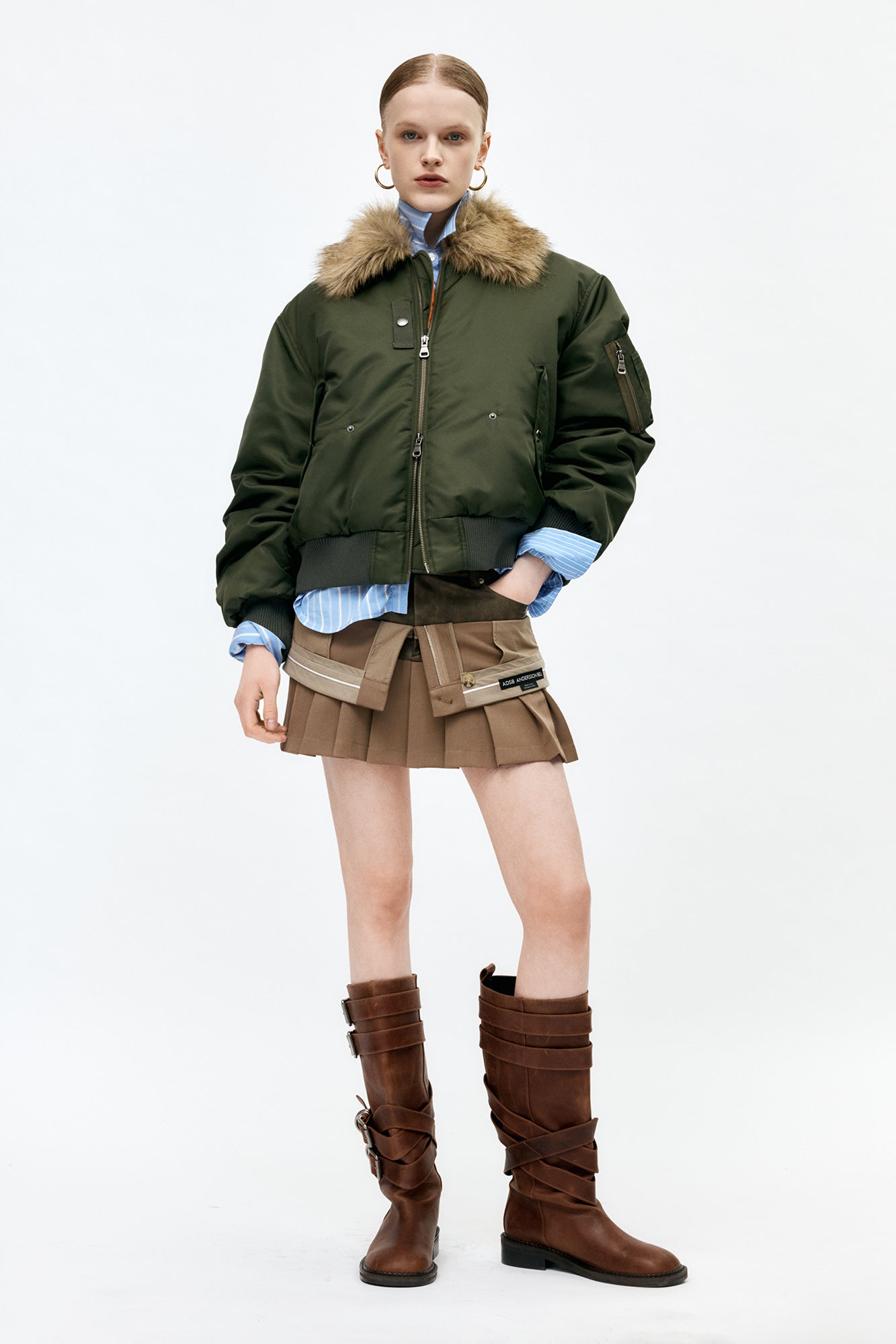 Andersson Bell - Inside Out Pleats Skirt (Beige) product image 11 | TRAB K-Fashion Australia